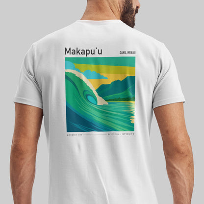 Makapu'u Surf Spot Windward Side East Oahu Hawaii Vintage Surf Shirt Pocket Tee