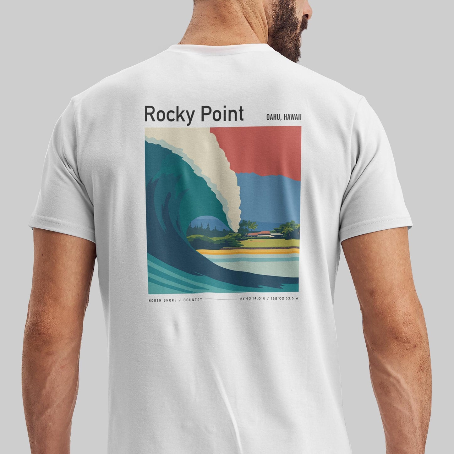 Rocky Point North Shore Oahu Hawaii Vintage Surf Shirt Pocket Tee