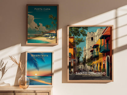 Santo Domingo Dominican Republic Caribbean Island Framed Unframed Travel Print Wall Art