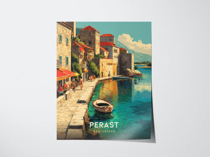 Perast Montenegro Coastal Europe Travel Print Seaside Home Wall Art