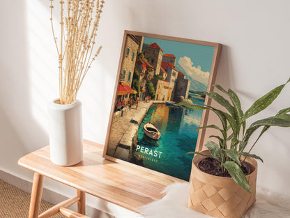 Perast Montenegro Coastal Europe Travel Print Seaside Home Wall Art