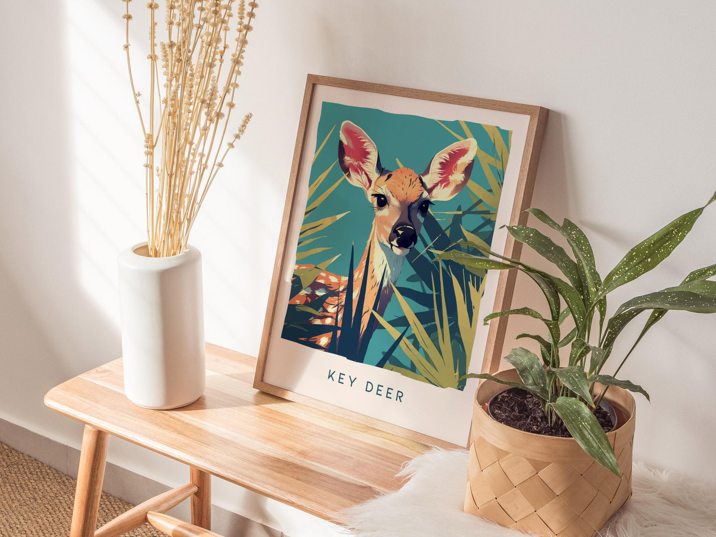 Key Deer Florida Keys Wildlife Big Pine Key Tropical Beach House Wall Art