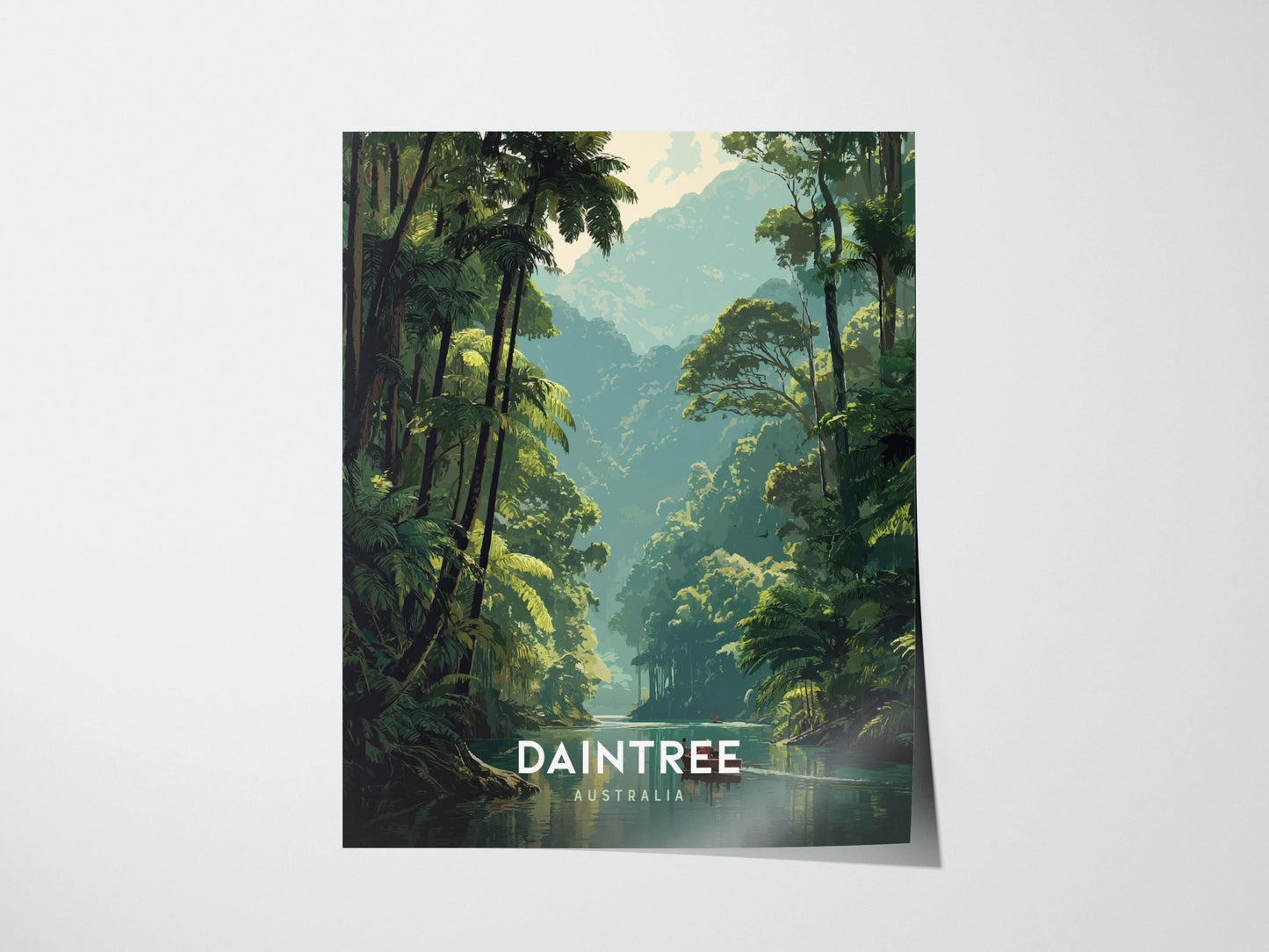 Daintree Rainforest Australia Lush Jungle Framed Unframed Tropical Travel Print Wall Art