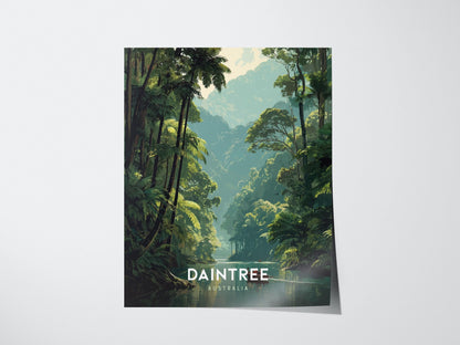 Daintree Rainforest Australia Lush Jungle Framed Unframed Tropical Travel Print Wall Art