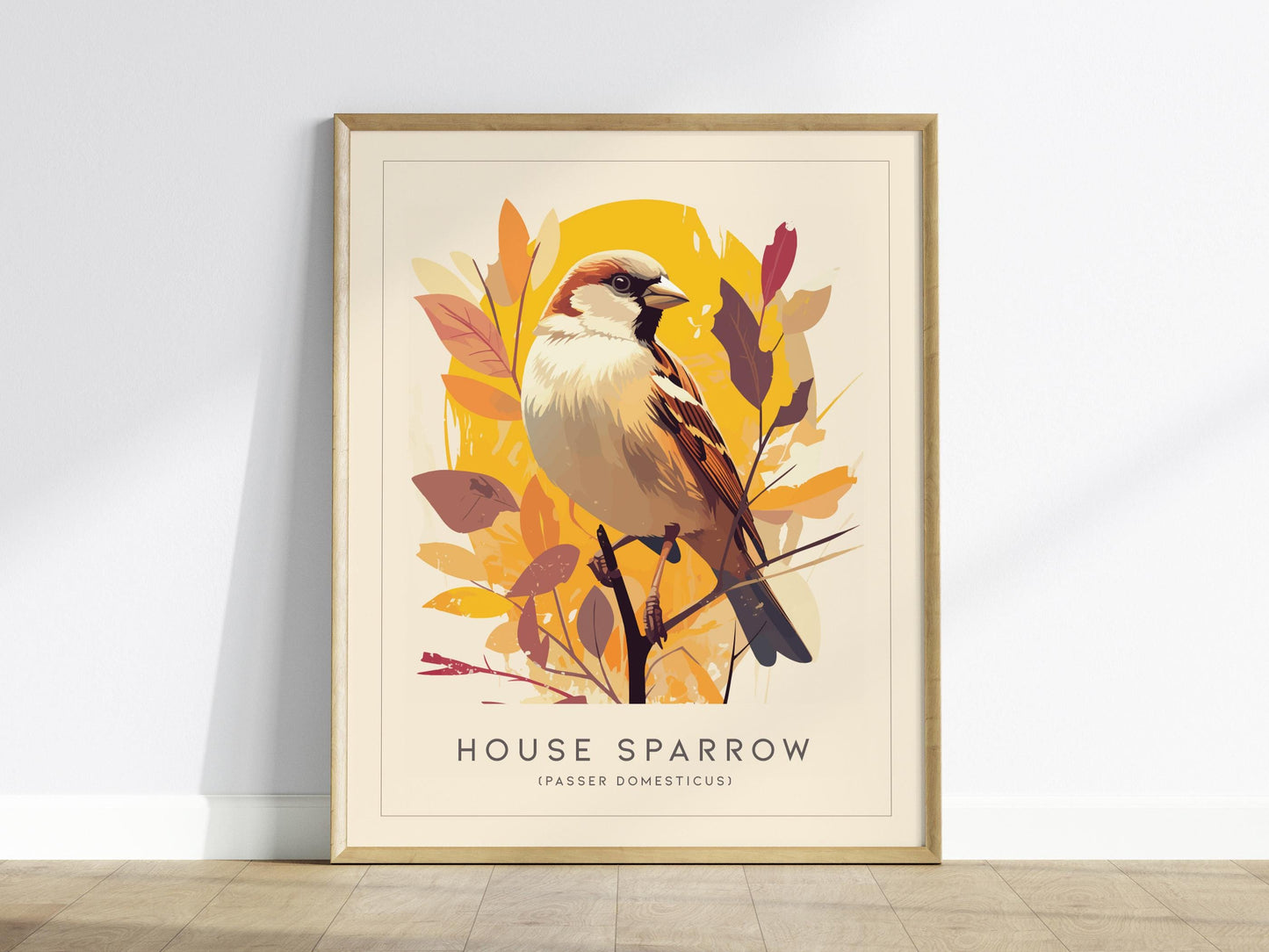 House Sparrow Iconic Bird Lover Wildlife Audubon Songbird Scientific Print Wall Art