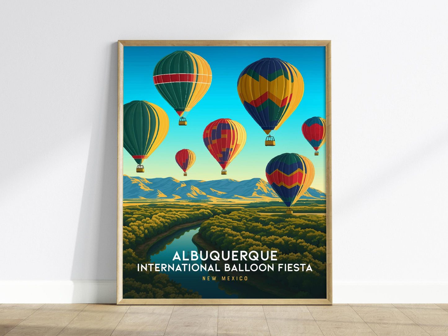 Albuquerque Balloon Fiesta New Mexico Festival Framed Unframed Travel Print Wall Art
