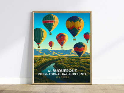 Albuquerque Balloon Fiesta New Mexico Festival Framed Unframed Travel Print Wall Art