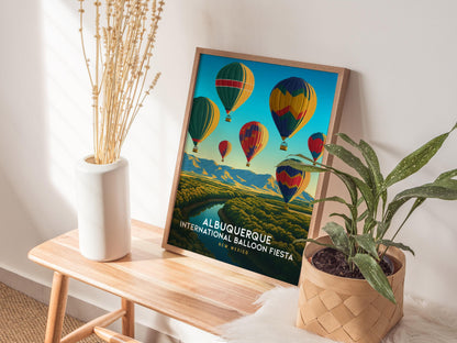 Albuquerque Balloon Fiesta New Mexico Festival Framed Unframed Travel Print Wall Art