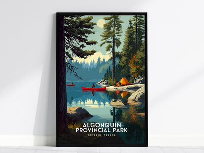 Algonquin Provincial Park Canoe Camping Ontario Canada Framed Unframed Travel Print Wall Art