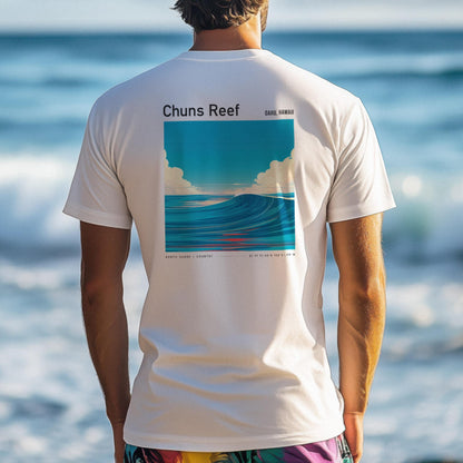Chuns Reef North Shore Oahu Hawaii Vintage Surf Shirt Pocket Tee Classic HI Surfer T-Shirt Gift Iconic Surfing Wave Beach Wear Apparel