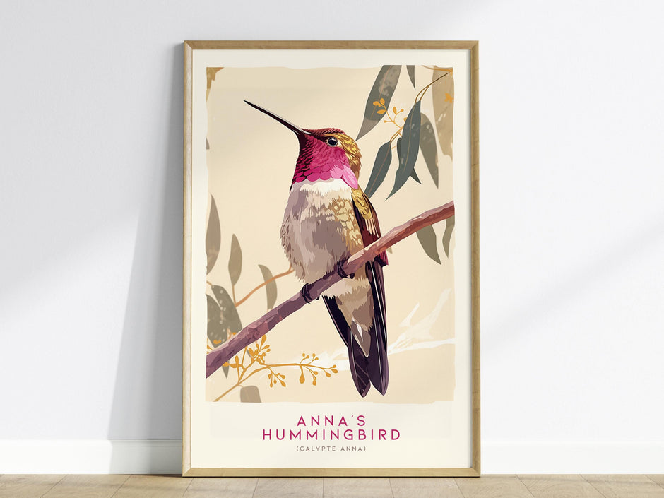 Annas Hummingbird Bird Lover Nature Audubon Print Wildlife Wall Art