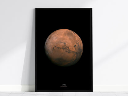 Mars NASA Red Planet Poster Science Classroom Wall Art