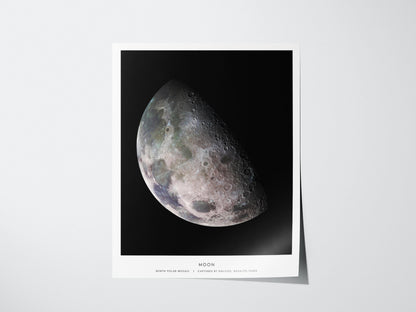 Moon NASA Galileo Mission Lunar Space Print Science Classroom Framed Unframed Wall Art