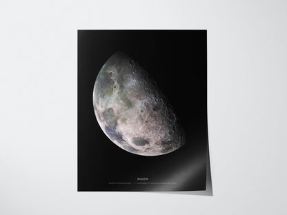 Moon NASA Galileo Image Lunar Space Print Science Wall A