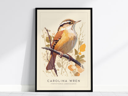 Carolina Wren Backyard Bird Lover Wildlife Nature Audubon Songbird Wall Art