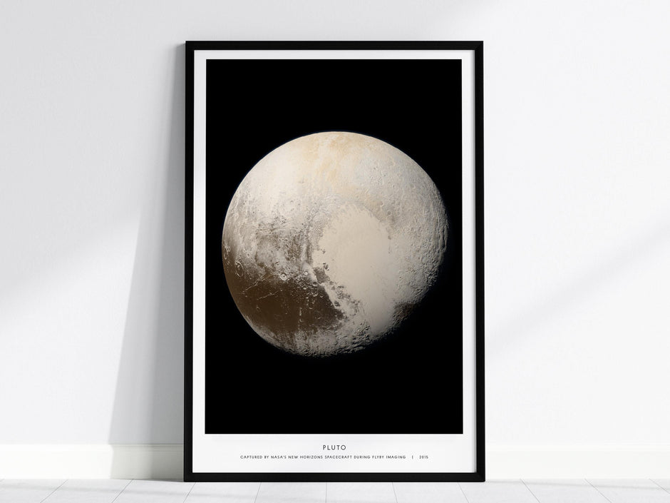 Pluto Dwarf Planet NASA Solar System Space Wall Art Print