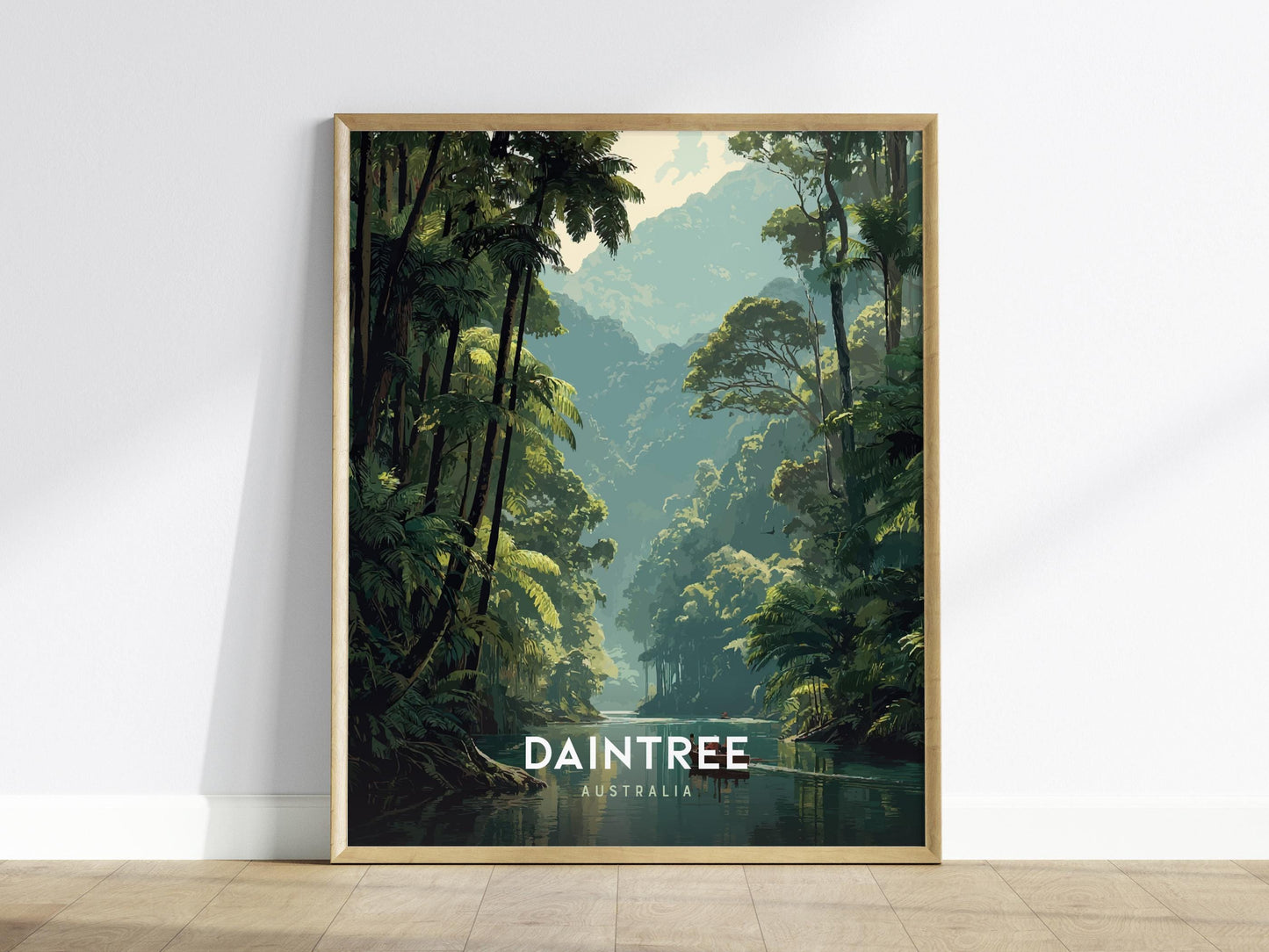 Daintree Rainforest Australia Lush Jungle Framed Unframed Tropical Travel Print Wall Art