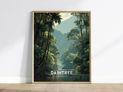 Daintree Rainforest Australia Lush Jungle Framed Unframed Tropical Travel Print Wall Art
