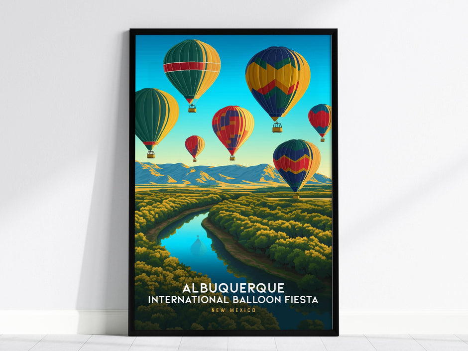 Albuquerque Balloon Fiesta New Mexico Festival Framed Unframed Travel Print Wall Art