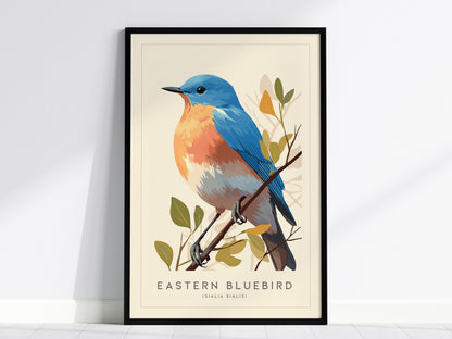 Eastern Bluebird Iconic Bird Lover Wildlife Nature Songbird Wall Art Decor Audubon Print