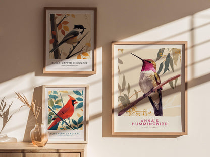 Annas Hummingbird Bird Lover Nature Audubon Print Wildlife Wall Art