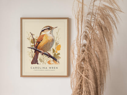 Carolina Wren Backyard Bird Lover Wildlife Nature Audubon Songbird Wall Art