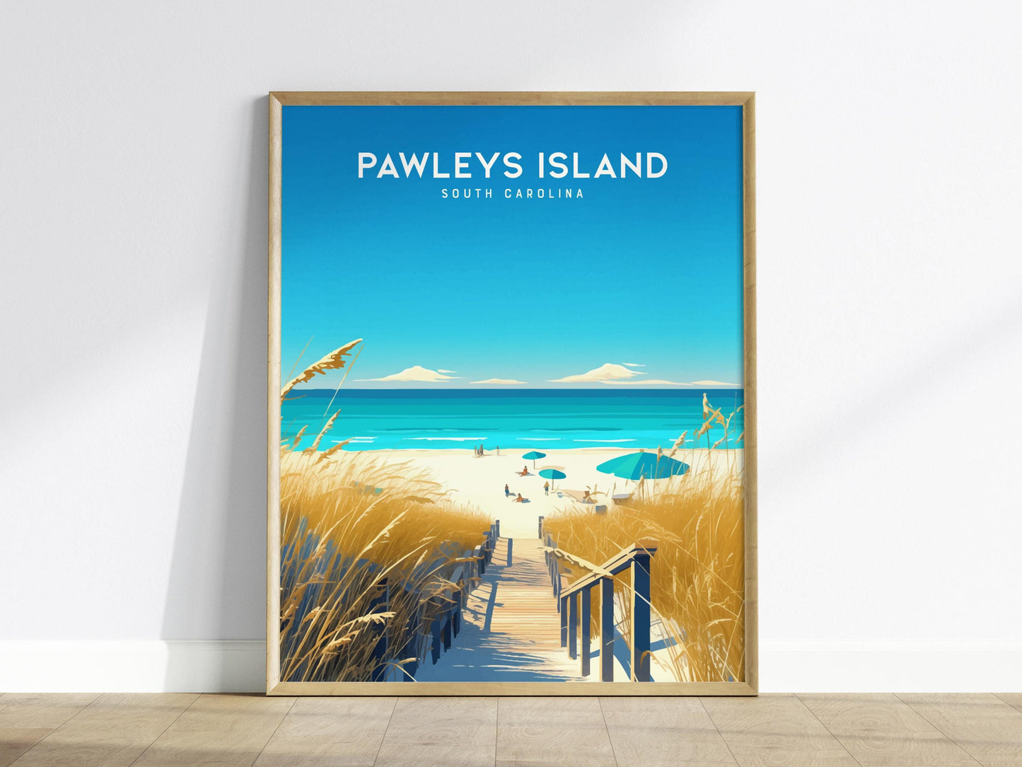 Pawleys Island South Carolina Coastal Beach Framed Unframed Travel Print Wall Art