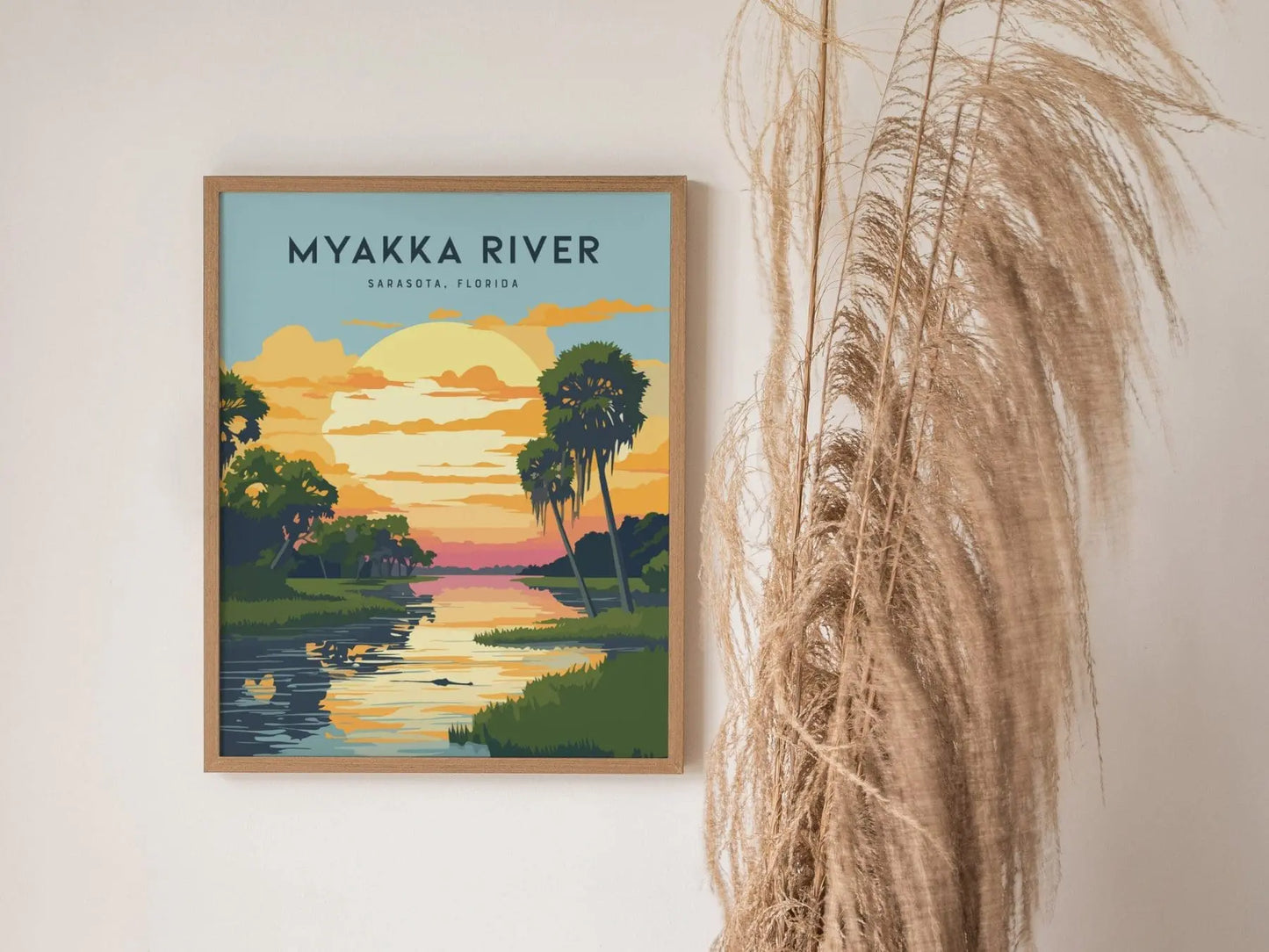 Myakka River, Sarasota, Florida - Wall Art Poster Design Home Decor Travel Print State Park Hiking Alligator Gift Collection Set