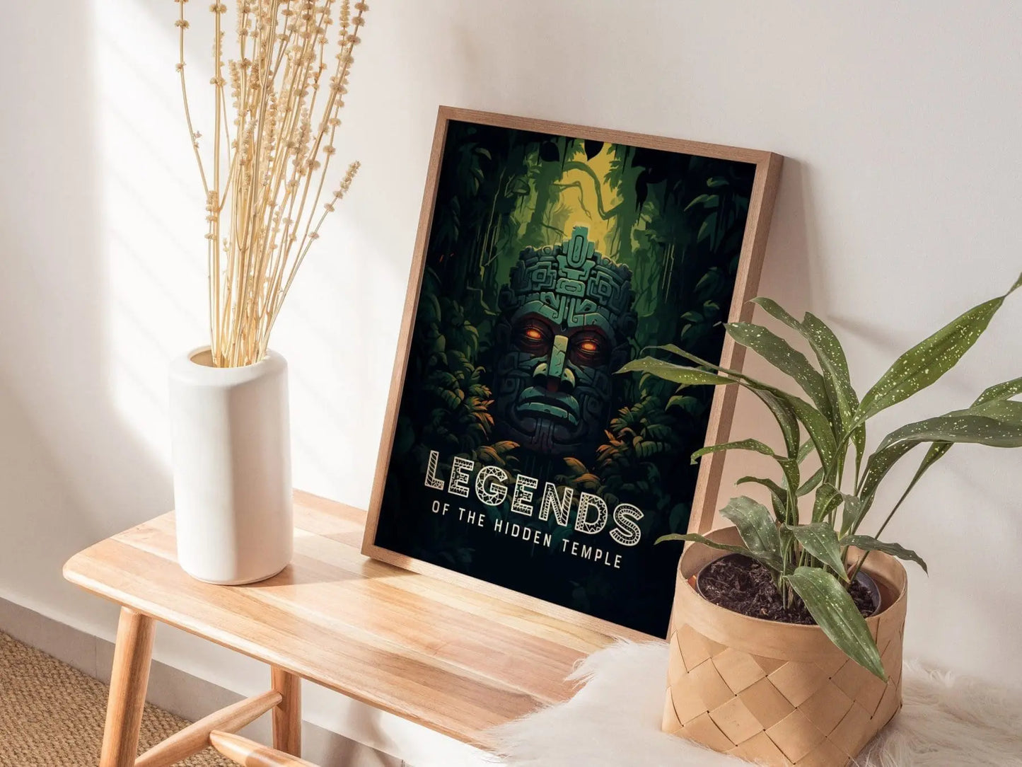 Legends Of The Hidden Temple Nickelodeon Framed Wall Art | 90s Nick Fan Nostalgia Poster Design | 1990s Nostalgic Unframed Print Home Decor