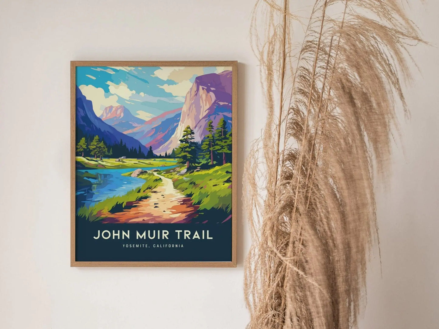 John Muir Trail, Yosemite, Sierra Nevada, Sequoia National Parks, California - Wall Art Poster Design Travel Print Hiker Backpacker Gift