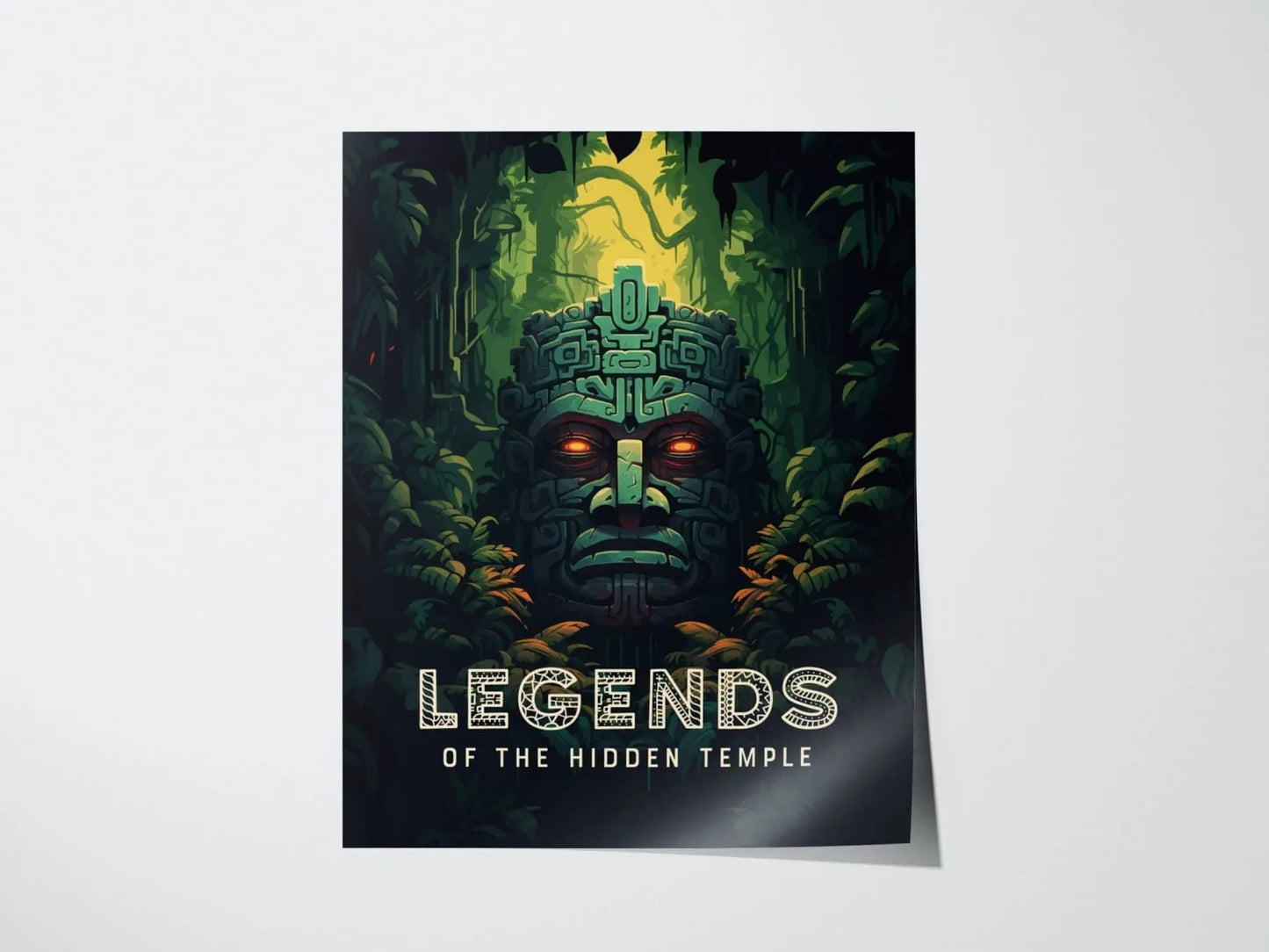 Legends Of The Hidden Temple Nickelodeon Framed Wall Art | 90s Nick Fan Nostalgia Poster Design | 1990s Nostalgic Unframed Print Home Decor