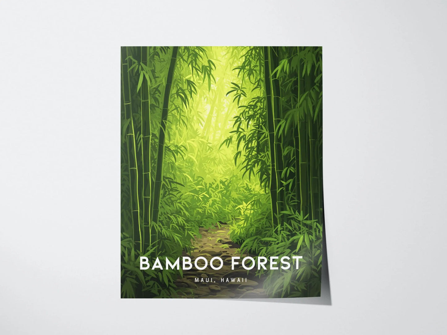 Bamboo Forest, Maui, Hawaii | Road To Hana Haiku Paia Hiking Trail Wall Art Poster Design Travel Print Travel Adventure Theme Tropical Gift