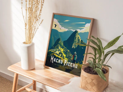 Inca Trail to Machu Picchu, Peru - Journey to the Lost City of the Incas Through Ancient Paths Poster | Peru Trendy Travel Poster for Airbnb