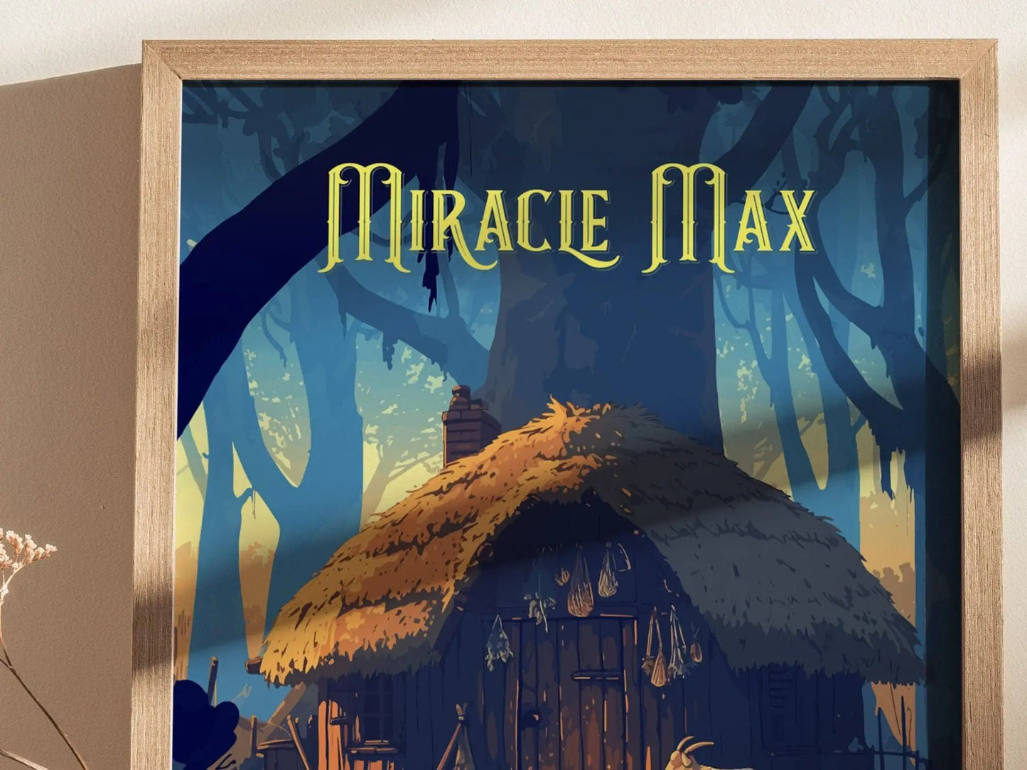 Miracle Max, Princess Bride Collection, Framed Wall Art | Witchy Movie Poster Print Classic Fantasy Home Office Decor Gift Set 80s Nostalgia