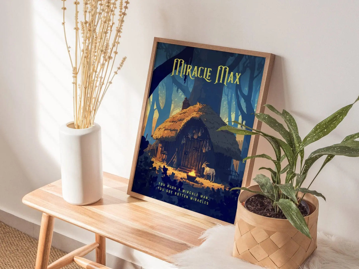 Miracle Max, Princess Bride Collection, Framed Wall Art | Witchy Movie Poster Print Classic Fantasy Home Office Decor Gift Set 80s Nostalgia