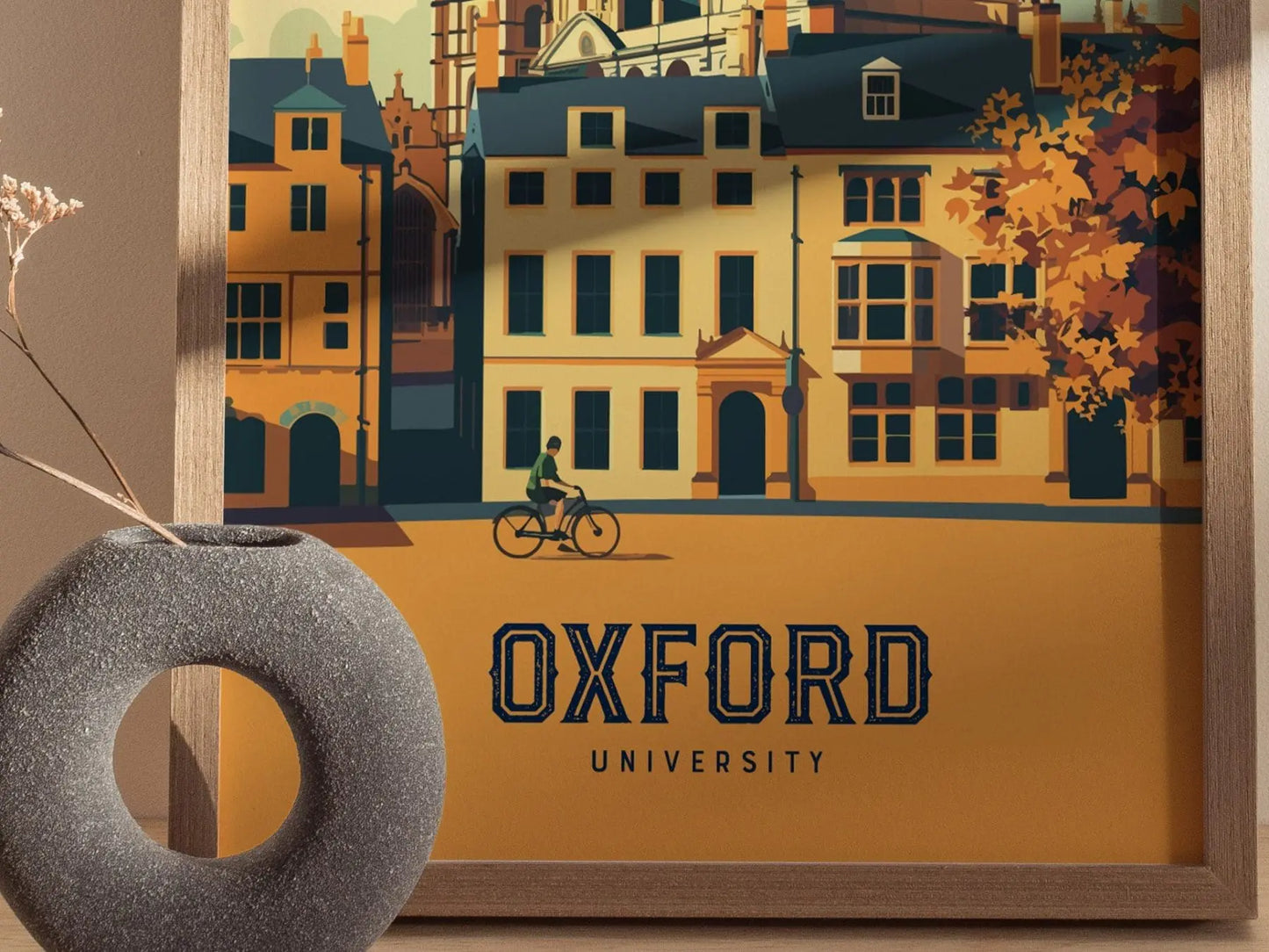 Oxford University, England, UK Framed Travel Print | United Kingdom College Campus Ivy League Alumni Wall Art Office Room Decor Poster Gift