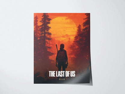 The Last of Us Inspired Poster, Ellie Williams, Mid-Century Modern, Art Print, TV Show, Video Game Poster, Wall Art, Home Office Decor