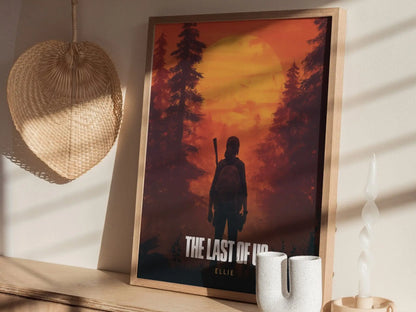 The Last of Us Inspired Poster, Ellie Williams, Mid-Century Modern, Art Print, TV Show, Video Game Poster, Wall Art, Home Office Decor