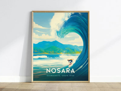 Nosara Costa Rica Poster | Playa Guiones Surf Wall Art Print