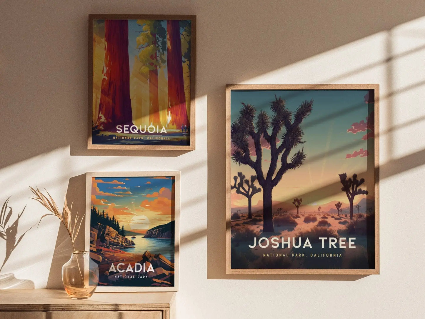 Joshua Tree California Travel Print Wall Art, Joshua Tree National Park Travel Poster, National Parks Traveler Gift, Airbnb Home Decor Art