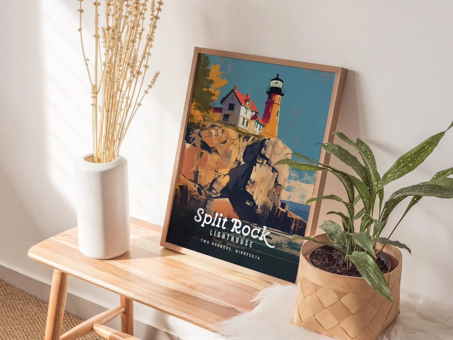 Split Rock Lighthouse, Two Harbors - North Shore MN - Lake Superior Maritime Heritage Poster | Print Collection | Home Cottage Decor