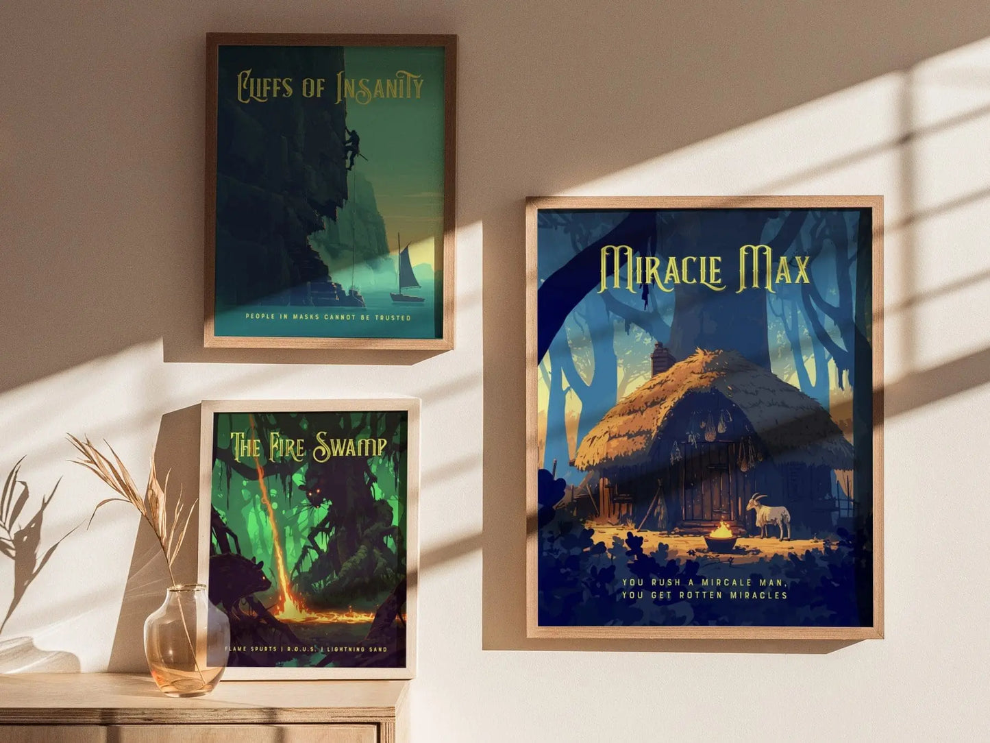 Miracle Max, Princess Bride Collection, Framed Wall Art | Witchy Movie Poster Print Classic Fantasy Home Office Decor Gift Set 80s Nostalgia