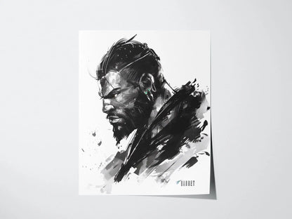 Barret Final Fantasy VII Framed Wall Art - Limited Edition Barret Print, FF7 Poster, Final Fantasy VII Rebirth, Gamer Gift, Remake Rebirth