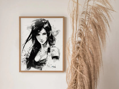 Tifa Final Fantasy VII  Framed Wall Art - Limited Edition Fine Art Print, FF7 Tifa Poster, Final Fantasy VII Rebirth, Gamer Gift, Home Decor