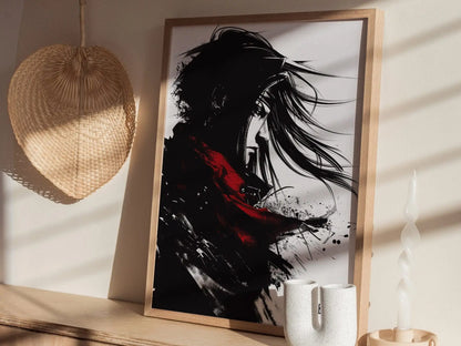 Vincent Final Fantasy VII  Framed Wall Art - Limited Edition Print, FF7 Vincent Valentine Poster, Final Fantasy VII Rebirth, Gamer Decor Art