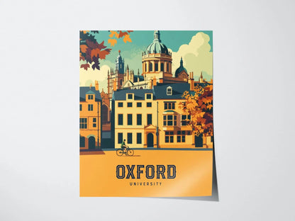 Oxford University, England, UK Framed Travel Print | United Kingdom College Campus Ivy League Alumni Wall Art Office Room Decor Poster Gift