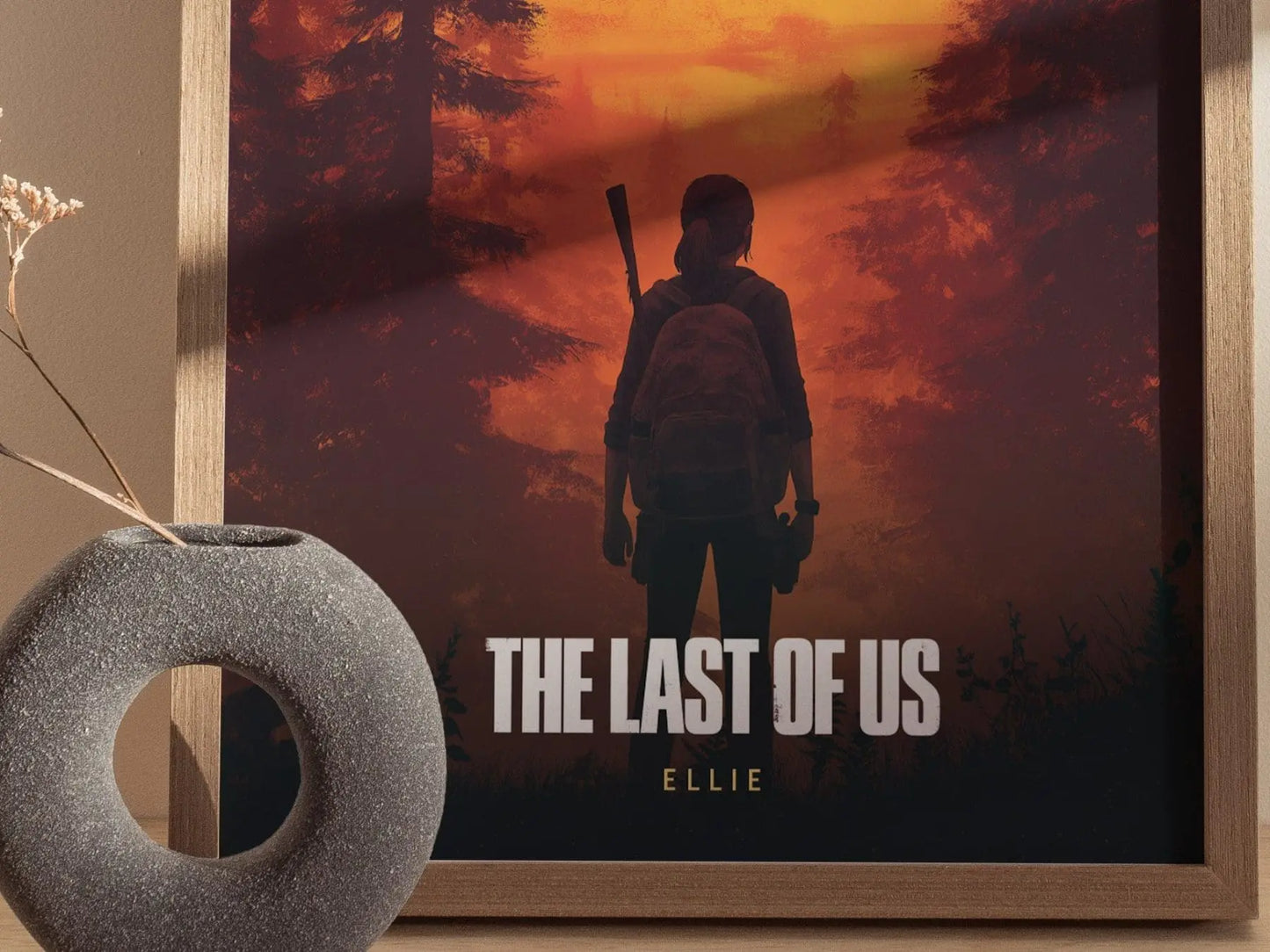 The Last of Us Inspired Poster, Ellie Williams, Mid-Century Modern, Art Print, TV Show, Video Game Poster, Wall Art, Home Office Decor