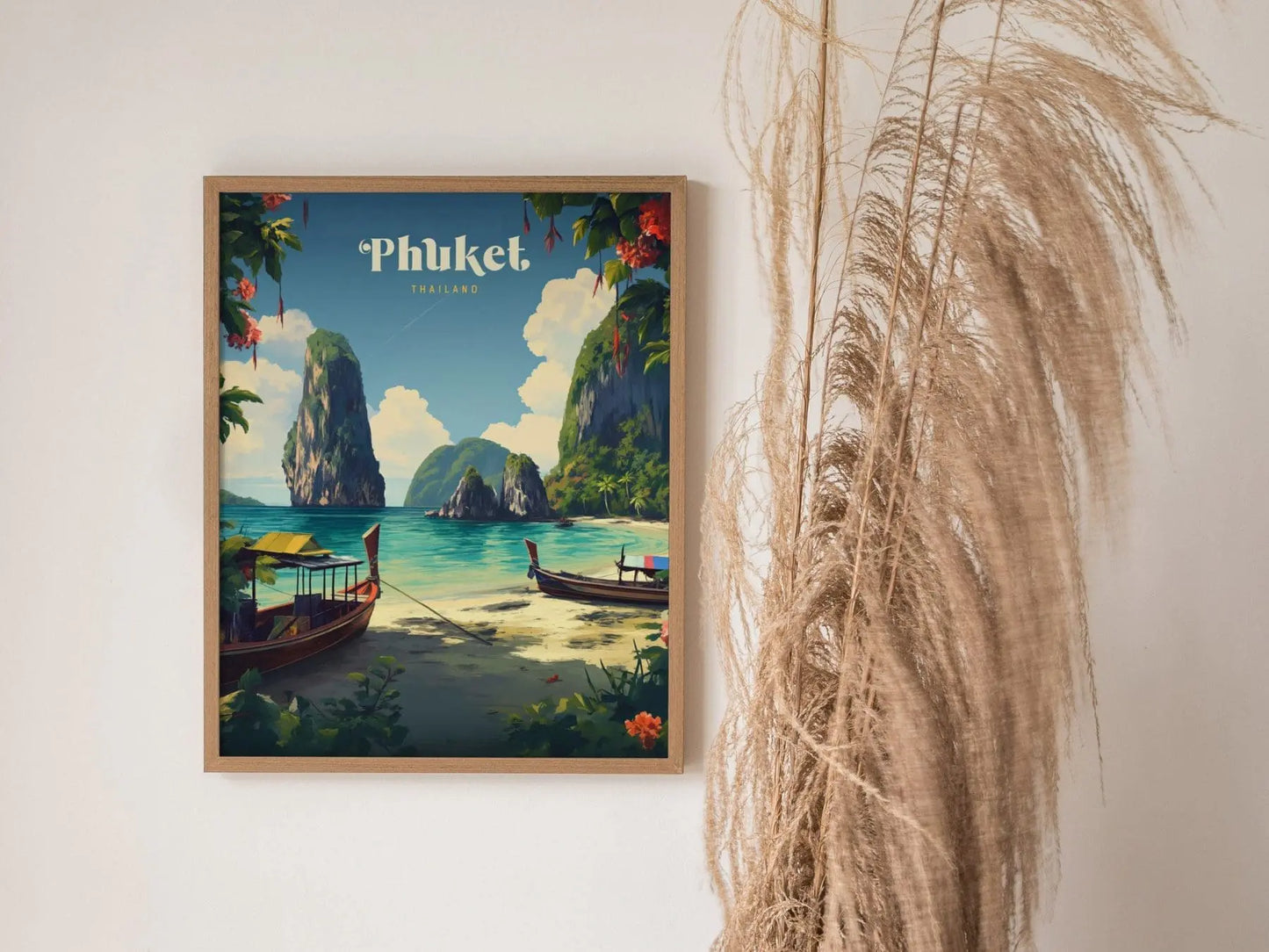 Phuket Thailand Travel Print, Phuket Thailand Island Poster Print, Phuket Wall Art, Thailand Phuket Island, Honeymoon Travel Poster, Airbnb