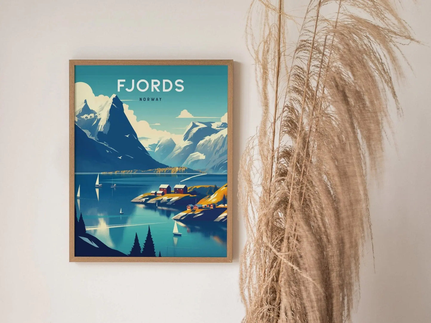 Fjords Norway Travel Print, Fjords Poster Print, Fjords Norway Wall Art, Fjords Trendy Travel Wall Decor, Norwegian Fjords