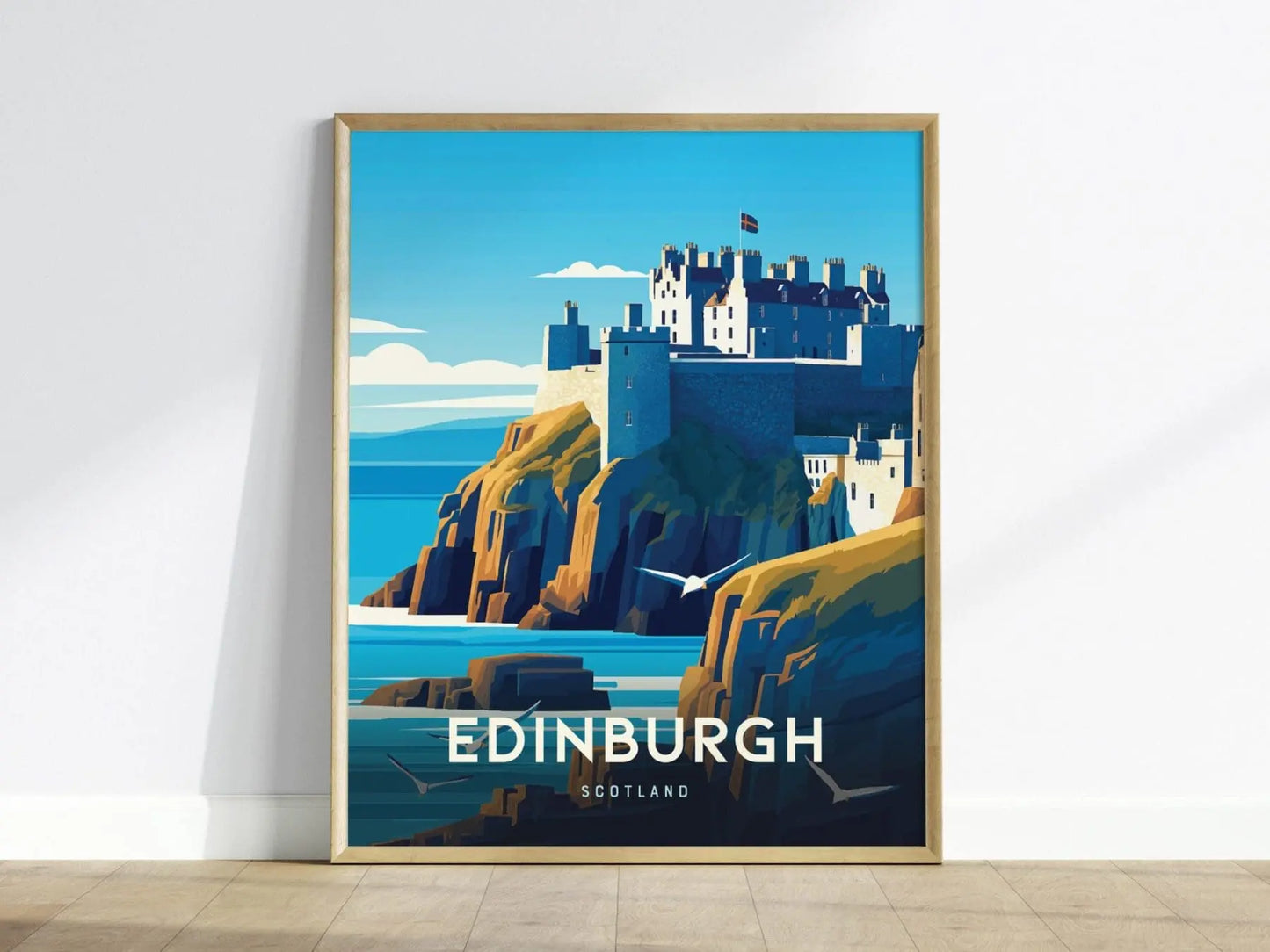 Edinburgh Scotland Travel Print, Edinburgh Poster Print, Edinburgh Castle Wall Art, Scotland Edinburg Wall Decor Traveler Gift - Home Decor